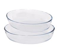 Argon Tableware 2pc Oval Glass Oven Dish Set - 2 Sizes, Clear