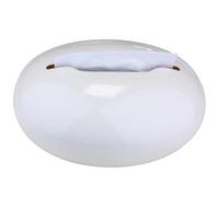 Oval Household Tissue Box, Stylish Tissue Dispenser, Magnetic Opening and Closing Tissue Box, 8.9 x 6.6 x 4.3 Inches, Suitable for Kitchen, Bedroom, Bathroom, Study Room (white, monolayer)