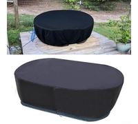 Oval Ice Bath Security Cover Made from Strong Waterproof Material Designed to Fit Multiple Sizes of Outdoor Storage Units (300Gallon )