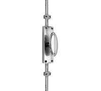 Oval Knob Espagnolette/Crémone Lock Bolt for up to 8.5 Feet High Doors & Windows in (Multiple Finish) & Dimensions 138mm x 15mm x 15mm (Polished Chrome)