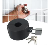 Oval Knobs Lock-Out for Ideal for Cover Stainless Steel Door Handle - Equipment for Round Rotation Unauthorized Exit Security Dementia Patients Hotels Homes(B)