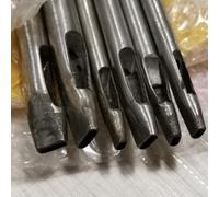 Oval Leather Punch Set 3mm to 8mm, 6-Piece Hollow Hole Cutter Tool for DIY Craft, High-Carbon Steel Punches for Leather, Plastic, Rubber, Vinyl