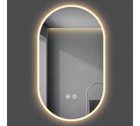 Oval LED Backlit Bathroom Mirror 400x700mm Anti-Fog Dimmable 3000K-6000K Wall Mounted Modern Design with LED Lights for Enhanced Visibili