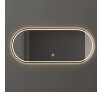 Oval LED Mirror For Bathroom, Backlit Vanity Mirror With Lights, Frameless Smart Wall Mirror, Anti-Fog, Shatterproof(Warm light,80x140cm)