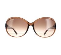 Oval Light Brown Brown Gradient SF770SA Salvatore Ferragamo Brown One Size