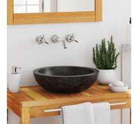 Oval Marble Sink Basin Countertop Wash Bowl Vanity Unit for Bathroom vidaXL