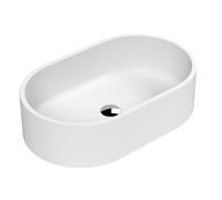 Balterley Oval Ceramic Countertop Vessel Without Overflow Matt White 565mm Balterley White