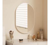Oval Metal Frame Wall Mirror, Elegant and Durable Design, Perfect for Bathroom, Living Room, and Bedroom Decor
