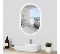Oval Mirror with 3 Color LED Lights, Anti-fog, Dimmable 60x80cm Mirror