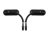 Oval Motorcycle Rearview Side Mirrors 8mm 10mm For Harley Sportster XL Touring Electra Glide Dyna Low Rider Softail For HO&NDA Mirrors End Rearviews