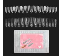 Oval Nail Shapes - 240 Clear Double Sided Shapes, Nail Extension Stencils, Reusable Manicure Guides, Art Accessories, Professional Styling Tool | Home Beauty Salon Fashion for de