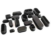 Oval Oblong Tube Insert Plugs Push Fit Pipe Blanking End Caps Made in Germany, Size 25x12mm - Pack of 12 (Before Purchasing This Size, Please See 2nd Image for Dimensions)