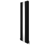 Monster Shop Oval Mirror Radiator & Valve 1800Mm X 500Mm Black, Black