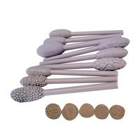 Oval Pattern Roller Set, Clay Texture Tools, 9X Size Rollers with Single Head, Ceramic Pottery Sculpting Kit, Artistic Design Accessories, Craft Supplies for Handmade Projects and Compact Work Usage