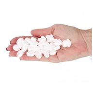 Oval Pebbles Transparent and Coloured Stones Aquarium Marbles Table Scatter Stones Decorative Nuggets Vase Filler Beads Plant Pot Decoration 200pcs (White)
