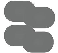 Oval Placemats Set of 4 17x12 Inch Dark Grey Silicone Placemat Heat-Insulated Washable Reusable Food Grade Decorative Table Mat for Dining Table