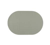 Oval Placemats Set of 4/6, Faux Leather Place Mats, Waterproof and Non-Slip Dining Table Mats for Indoor Outdoor Use(Bean Green,Set of 4)
