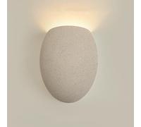 Oval Plaster Wall LightStone Wall Sconce Minimalist White/Gray Home Decor Lighting Fixture, Embedded Cement Art Wall Lamp For Bedroom Living Room Hallway Stairs, G9