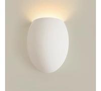 Oval Plaster Wall LightStone Wall Sconce Minimalist White/Gray Home Decor Lighting Fixture, Embedded Cement Art Wall Lamp For Bedroom Living Room Hallway Stairs, G9