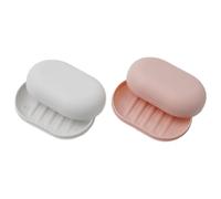 Oval PP Soap Dish with Lid - Sealed Travel-Friendly Bathroom Soap Box for Shower, Compact & Leak-Proof Storage Container (11.2 x 7.5 x 3.8(Light Blue)