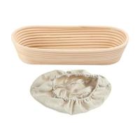 Oval proofing basket-Suitable for proofing bread dough, Pizza and pastry-For home bakers and artisan bread makers (30cm)