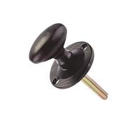 Oval Rack Bolt Thumb Turn 42mm Rose in Black Antique FF13