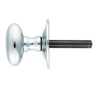 Oval Rack Bolt Thumbturn Lock Steel Spline Spindle 36mm Rose Polished Chrome