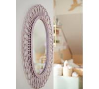 Oval Rattan Mirror, Sweet Provence purple light solid