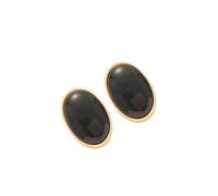 Oval Resin Earrings for Women Modern Retro Styles Comfortable Comfortable Silver Posts Vintage Minimalist Ear Studs
