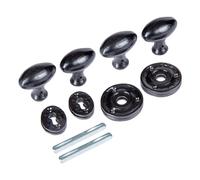 Oval Rim & Mortice Door Knob - W60mm - Pack of 2 Hammer and Tongs Black 10000mm_x_520mm