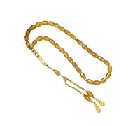 Oval Shape Muslims Rosary Beads Tasbih Beads with Gold Tassels Design Perfect for Prayers Worship and Religious Gathering Oval Tasbih