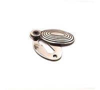 Oval Shaped Beehive/Reeded Door Lock Keyhole Escutcheons in Various Finishes (Aged Nickel)