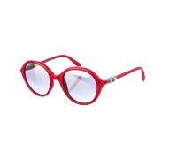 Oval-shaped Granate Sunglasses with Yellow Lenses, female, Swarovski, Sunglasses, Red, ONE SIZE, Accessories ONE SIZE