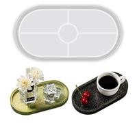 Oval Silicone Mold Silicone Dish Coaster Resin Mould Useful Oval Plate Epoxy Casting Mold Cup Mat Mould Jewelry Trinket Bead Storage Tray Mould for Home Decoration DIY Art Craft