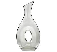 Oval Slant Wine Decanter, Bar Wine Accessories, Decor Entertainment, Classic Gift, 75cl, Hand Made Glass