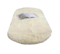 Oval Soft Silkly Plush Carpet Home Decor Living Room Sofa Coffee Table Floor Rug Bedroom Foot Mat Balcony Cushion for Bedrooms(Beige,140x200CM(55x78.7in))