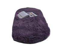Oval Soft Silkly Plush Carpet Home Decor Living Room Sofa Coffee Table Floor Rug Bedroom Foot Mat Balcony Cushion for Bedrooms(Gray Purple,140x200CM(55x78.7in))
