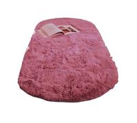 Oval Soft Silkly Plush Carpet Home Decor Living Room Sofa Coffee Table Floor Rug Bedroom Foot Mat Balcony Cushion for Bedrooms(Dark Pink,140x200CM(55x78.7in))