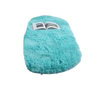 Oval Soft Silkly Plush Carpet Home Decor Living Room Sofa Coffee Table Floor Rug Bedroom Foot Mat Balcony Cushion for Bedrooms(Sky Blue,140x200CM(55x78.7in))