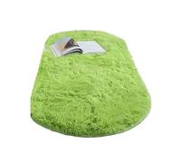 Oval Soft Silkly Plush Carpet Home Decor Living Room Sofa Coffee Table Floor Rug Bedroom Foot Mat Balcony Cushion for Bedrooms(Fruit Green,140x200CM(55x78.7in))