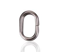 Oval Split Rings, 100Pcs Durable Swivel Snap Connectors, Carp Fishing Tackle Components 5x8mm for Anglers, Freshwater Carp Sessions, Tackle Setup and Multi-Species Fishing Scenarios