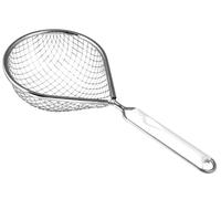 Oval Stainless Steel Colander With Plastic Handle 18X22 Cm