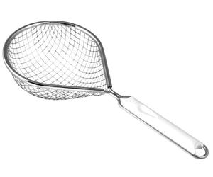 Oval Stainless Steel Colander With Plastic Handle 18X22 Cm