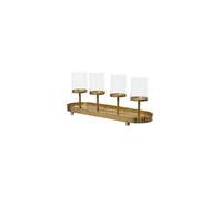 Oval Stand 4 Glass Tube Candle Holder