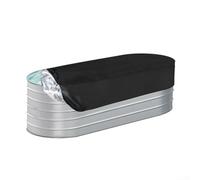 Oval Stock Tank Pool Cover Made from Oxford Fabric, Waterproof and Tear Resistant, Equipped with Adjustable Bottom Drawstrings for Secure Fit (240 * 60 * 30cm)