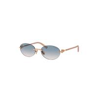 Tiffany TF3104D 621716 Woman Sunglasses Metal Gold Brown Round Normal Shaded