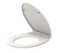 Oval Toilet Seat Cover White Seat Soft Close Quick-Release for Easy Cleaning Plastic Material Durable Toilet Seat Easy Dual Fixing Top & Bottom Fix by AAN®