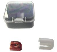 Oval Turntable Stylus with Nude Elliptical Tip for Audio-Technica AT-VM95 Series and AT-XP5 Cartridges, Snap-On Replacement Needle for High Fidelity Vinyl(with Brush)