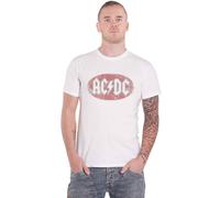 Oval Vintage Band Logo T Shirt AC/DC White L
