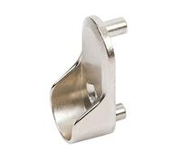 Oval Wardrobe Rail END Supports Rail Brackets 15mm Wide Nickel Plated Silver x50